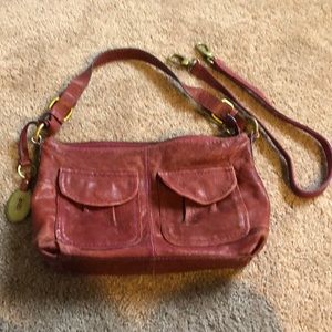 Leather fossil purse handbag